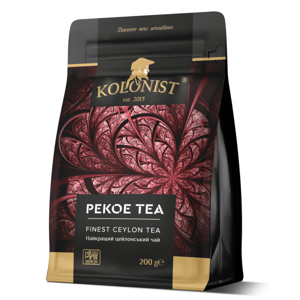 Чай "Kolonist" 200г Чорний PEKOE Finest Ceylon м/у (1/32)