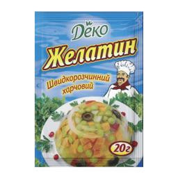 Желатин харчовий(швидкорозчинний) "ДЕКО" 20г(1*20/200)