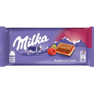 Шоколад Milka 100г Raspberry з малиновим кремом (1/22)