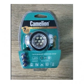 Ліхтар налобний LED 5310-7F3 (батарейки в комплекті) 20 Lm Camelion (1/48)