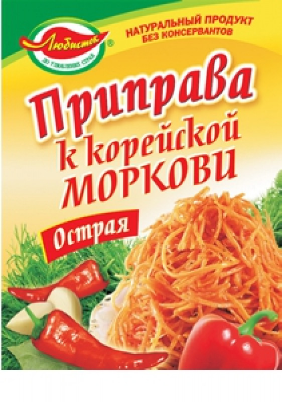 Приправа до моркви по-корейські (гостра)&quot;Любисток&quot;30г (1*5/100)