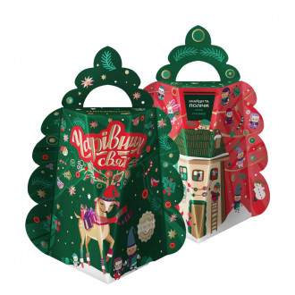 Набір цукерок новорічний &quot;Святкова Ялинка&quot; 300г Шокобум (1/8)