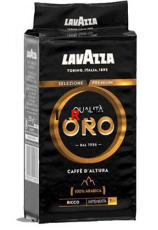 Кава "Lavazza" мелена Qualita Oro Caffe d'Altura 250г вакуум ЧОРНА (1/20)