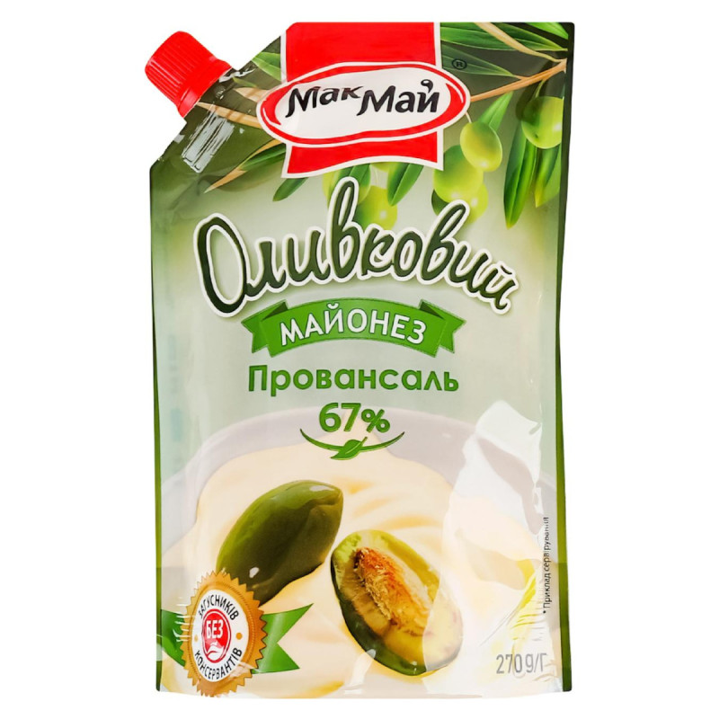 Майонез Провансаль Оливковий 67% "МакМай" д/п 270г (1/20)