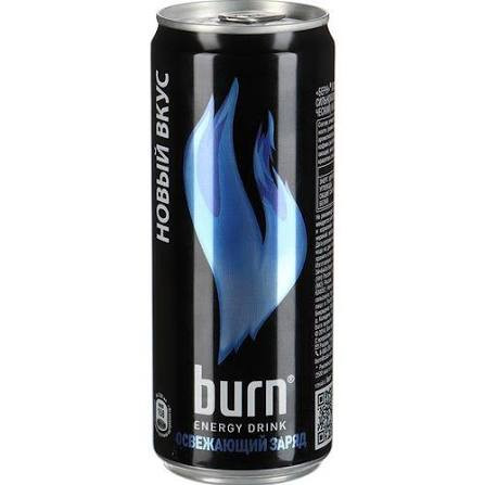 Вода -напій енергетичний "BURN" Освіжаючий заряд 0,5л ж/б (1/6)