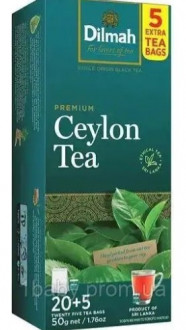 Чай &quot;Dilmah&quot; 20+5п*2г Чорний Преміум з/я (1/12)