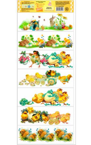 Термозбіжна ПВХ рукав-етикетка "Кролики та курчата" (1*100)