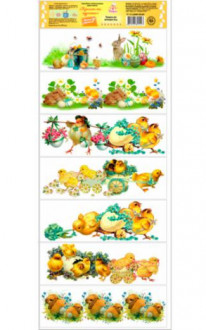 Термозбіжна ПВХ рукав-етикетка "Кролики та курчата" (1*100)