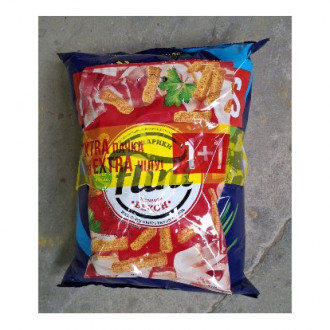 Чипси 110г &quot;Chipster's&quot; Сирний соус та цибуля + Сухарики пшен.-житні 60г &quot;Flint&quot; (1/14)