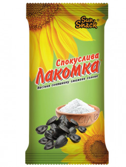 Насіння  соняшника смажене солоне 100г &quot;Спокуслива Лакомка&quot; Sun Snack  (1/60)