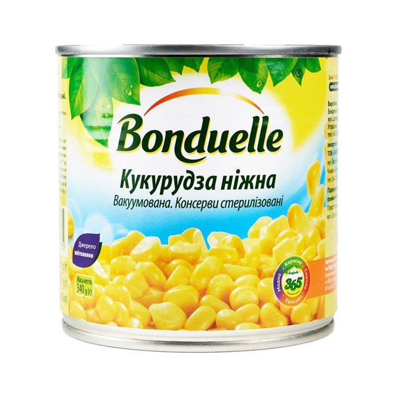 Кукурудза цукрова 340г ніжна ж/б &quot;Bonduelle&quot; Польща (1/12)