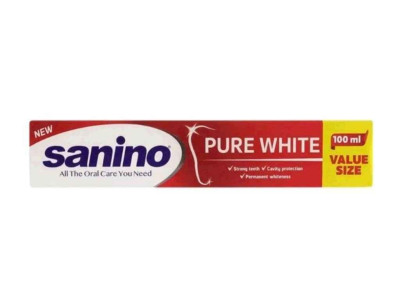 Зубна паста SANINO Pure White Відбілювальна 100мл Велика (1/24)