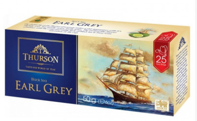 Чай &quot;Thurson&quot; 25*2г Чорний Earl Grey з/я (1/24)