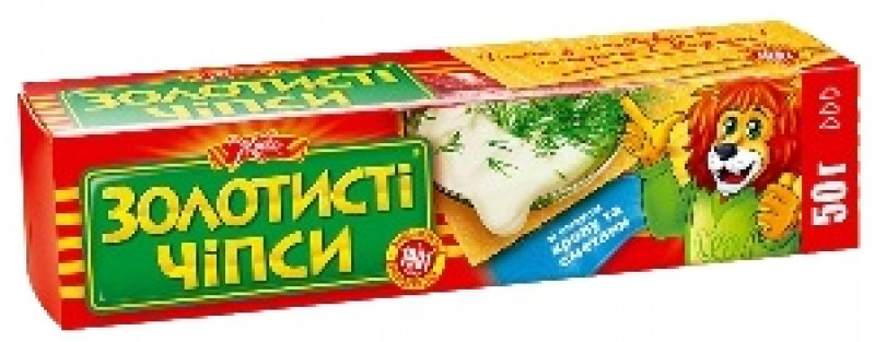 Чіпси 50г сметана та кріп  &quot;Золотисті чіпси &quot; (1/66)