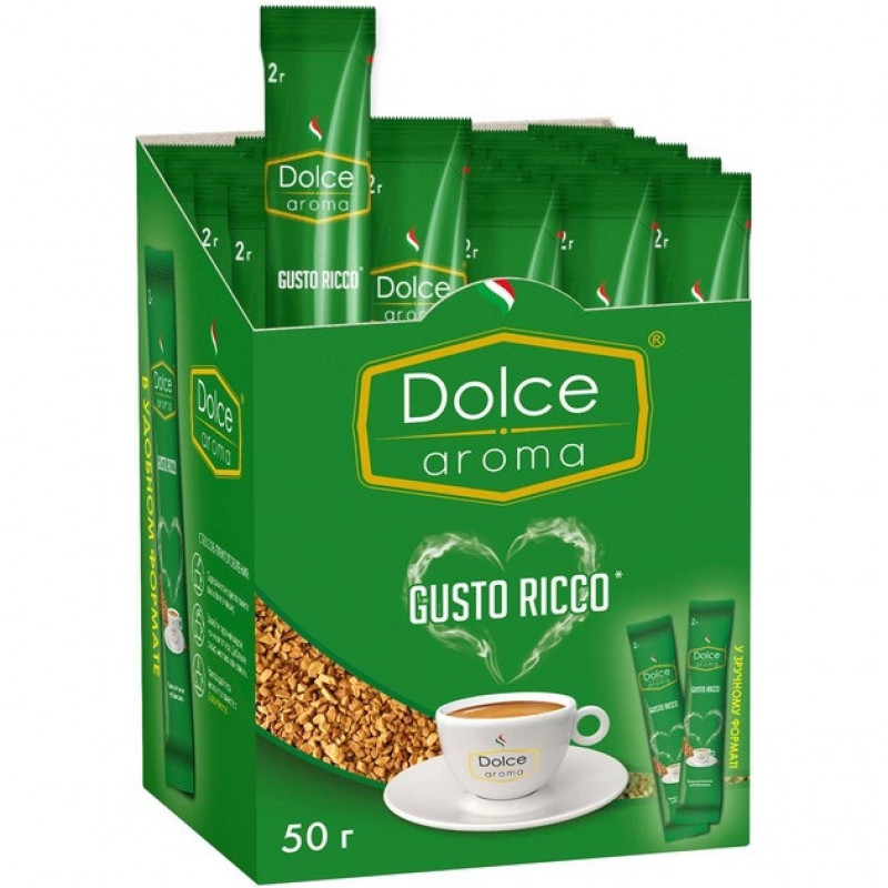 Кава &quot;Dolce Aroma&quot; Gusto Ricco 2г*25 стік (1*25/12)