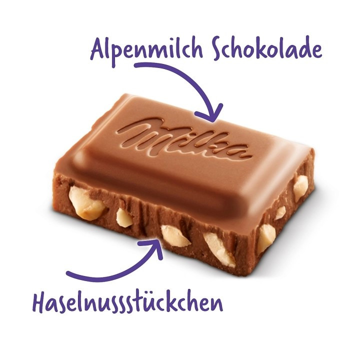 Шоколад Milka 45г Hazelnut з лісовим горіхом (1/19)