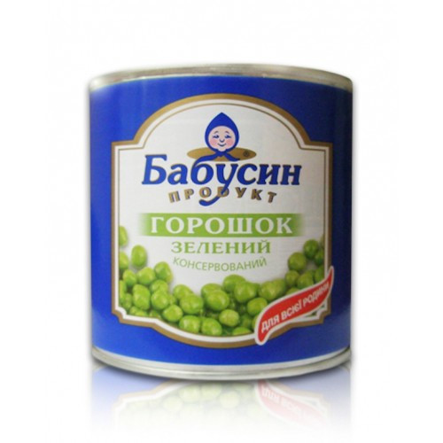 Горошок зелений консервований 420г ж/б  "Бабусин продукт" (1/12)