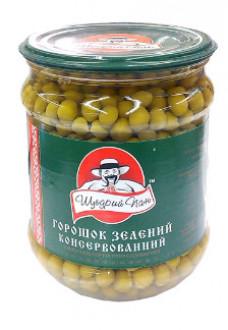 Горошок зелений консервований 440г ТВ &quot;Щедрий Пан&quot; (1/8)