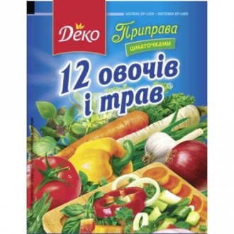 &quot;ДЕКО&quot; Приправа шматочками 12 овочів і трав 200г (1/25 або 10)