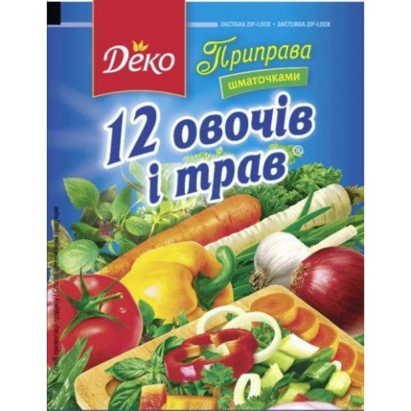 &quot;ДЕКО&quot; Приправа шматочками 12 овочів і трав 200г (1/25 або 10)