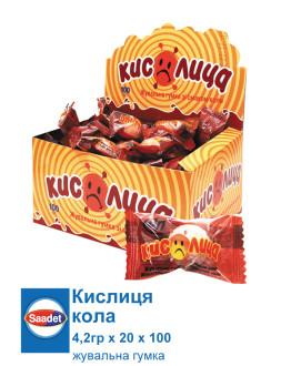 Жувальна гумка Кислиця Кола 3,5г*100шт