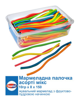 Мармеладна Палочка МІКС (БАНКА) 10г*150шт