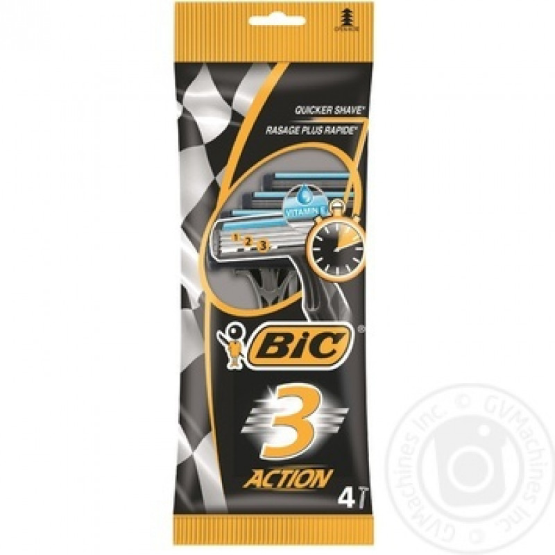 Станок для гоління BIC-3 ACTION 4шт чорний (1*4/20)