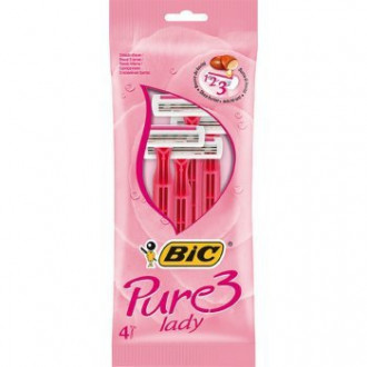 Станок для гоління BIC LADY PURE-3 4шт рожева (1*4/10)