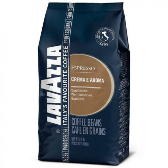 Кава &quot;Lavazza&quot; зерно Crema e Aroma 1кг СИНЯ (80% арабіка, 20% робуста) (1/6)