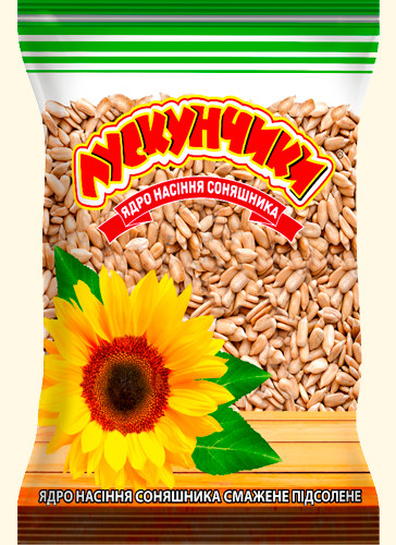 Ядро насіння соняшника смажене підсолене 100г "Лускунчики" маленька (1/20/100)
