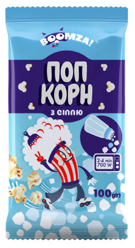Попкорн із сіллю 100г "BOOMZA!" (1/20)
