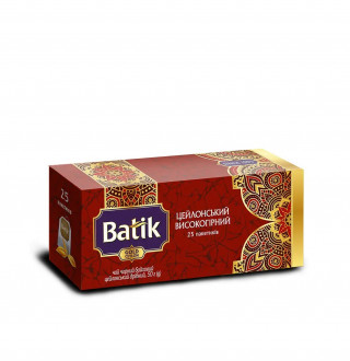 Чай &quot;Batik&quot; 25ф/п*2г Gold Цейлонський Високогірний чорний з/я (1/36)
