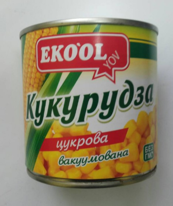 Кукурудза цукрова 340г ж/б &quot;Eko'ol YOV&quot; 1/10)