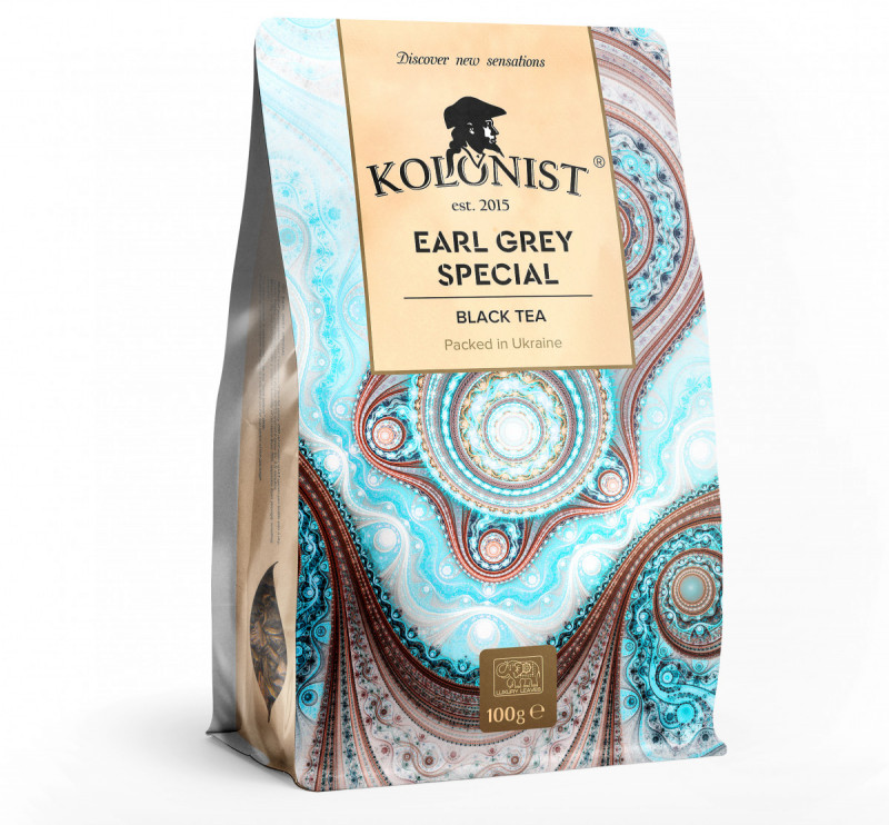 Чай &quot;Kolonist&quot; 100г Чорний Earl Grey Special м/у (1/24)