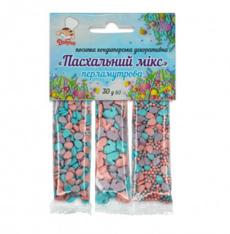 Набір посипок в стіках 30г &quot;Пасхальний Мікс&quot; перламутрова (3стіки) (1/50)