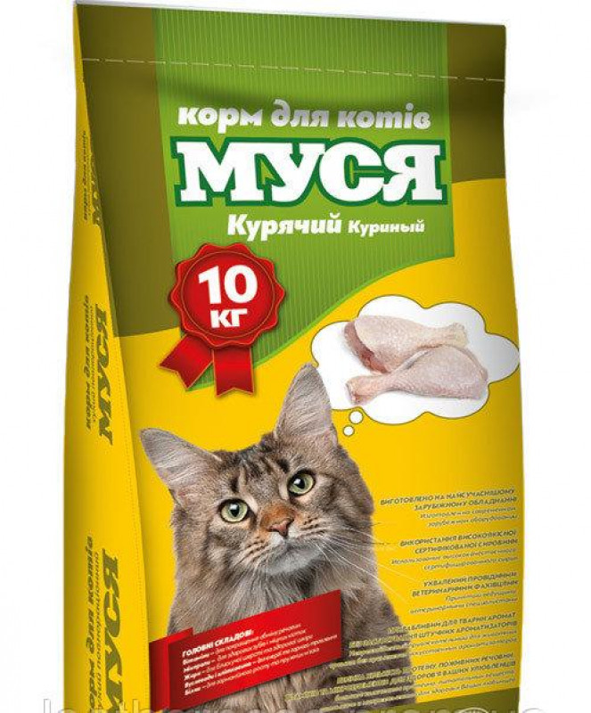 Сухий корм для котів &quot;МУСЯ&quot; Курка 10кг (1/1)