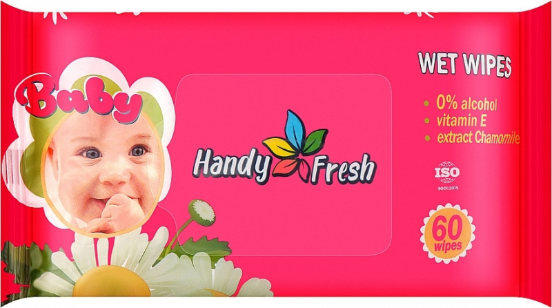 В.серветки 60шт &quot;Handy Fresh Baby&quot; Дитячі Алоє (1/20) АЛЬПАКА