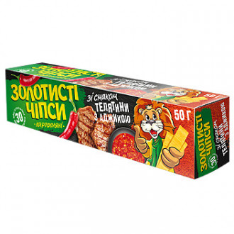 Чіпси 50г телятина з аджикою &quot;Золотисті чіпси &quot;(1/66)