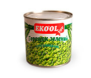 Горошок зелений консервований 400г ж/б  "Green Eko'ol" (1/12)