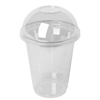 Стакан для коктейлів 0,5  50шт. з кришкою прозорий (1/10)