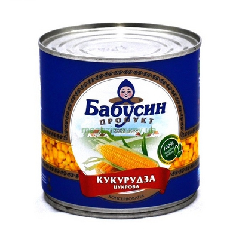 Кукурудза цукрова 340г ж/б &quot;Бабусин продукт&quot; (1/12)