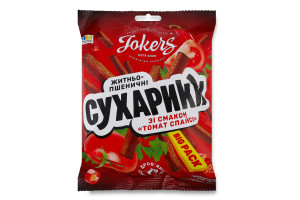 Сухарики житньо-пшеничні 60г Томат спайсі ТМ JokerS (1/65)