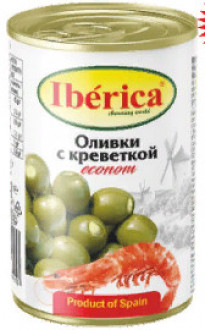 Оливки з креветкою 280г Iberika (1/12)***