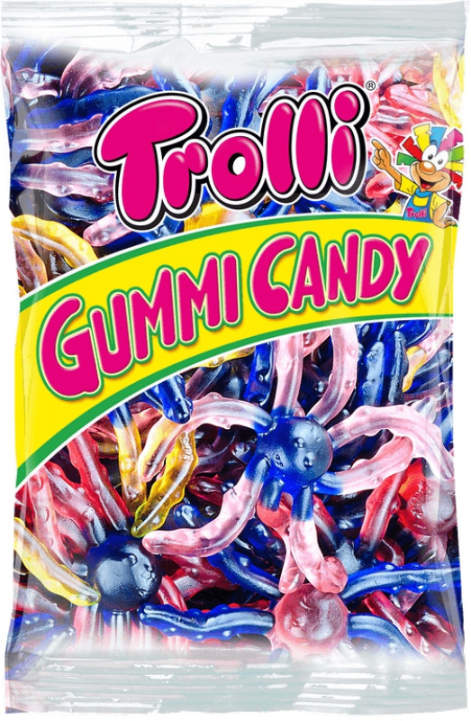 Цукерки жувальні Кислий Восьминіг 1000г Trolli пакет (1/6)