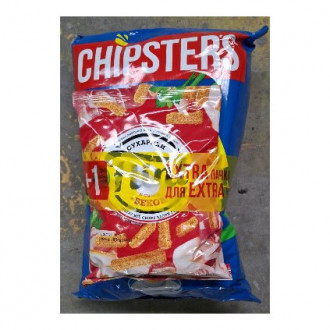 Чипси 150г &quot;Chipster's&quot; Сметана та цибуля + Сухарики пшен.-житні 60г &quot;Flint&quot; (1/14)