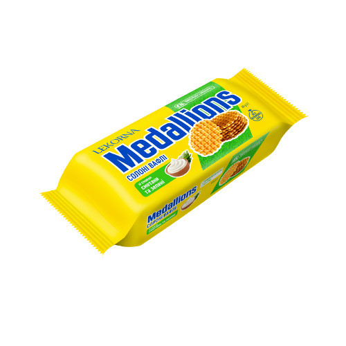 Вафлі солоні сметана та зелень 60г "Medallions" (1/36)