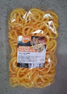 Снеки 100г кільця кальмара HRUPS фас. прозора (1/10)