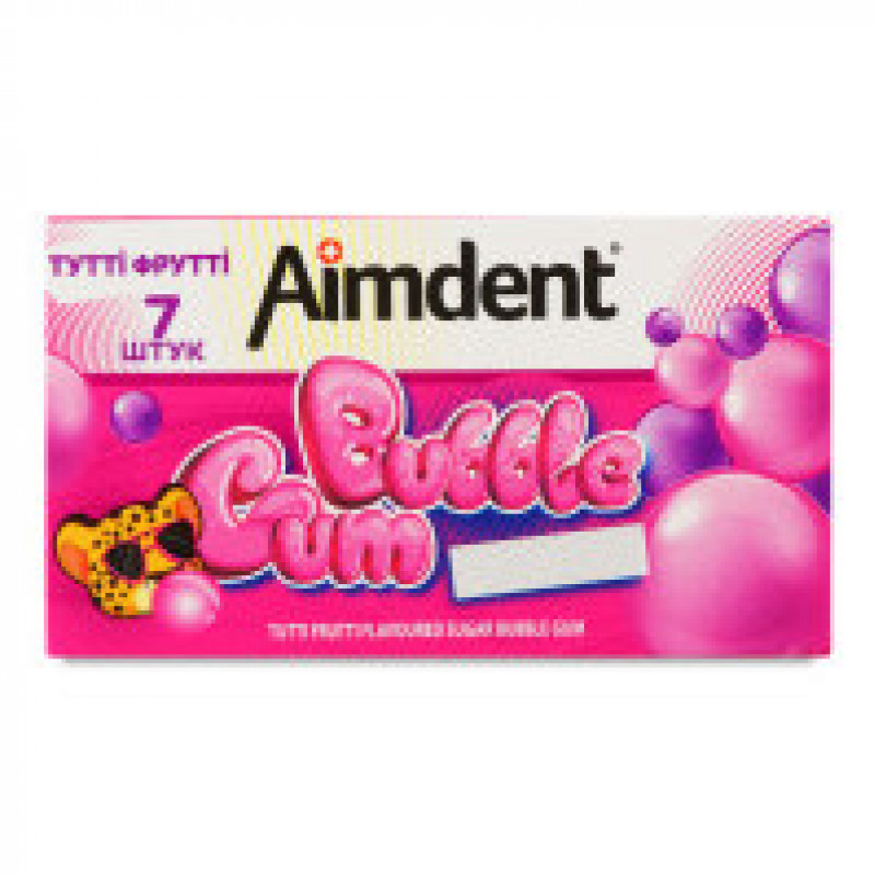 Жувальна гумка Aimdent 7pc Babble Gum Тутті Фрутті 14,5г (1*24/12)