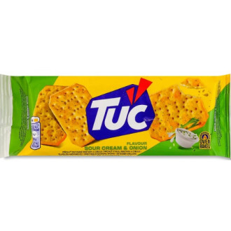 Крекер солений 100г TUC зі смаком цибулі та сметани (1/24)