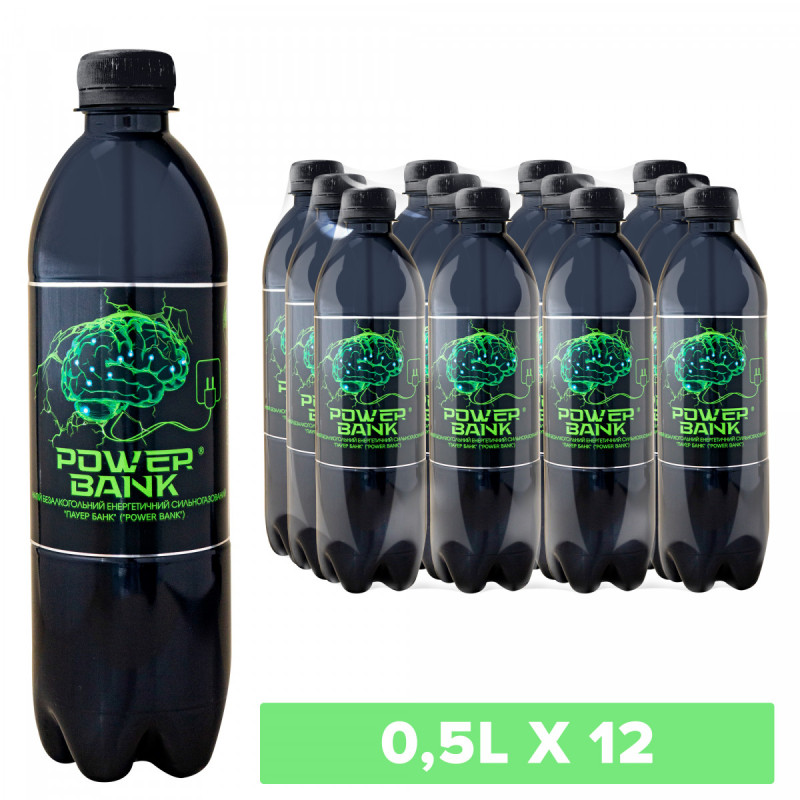 Напій енергетичний 1л сильногазований "Power Bank" (1/6)